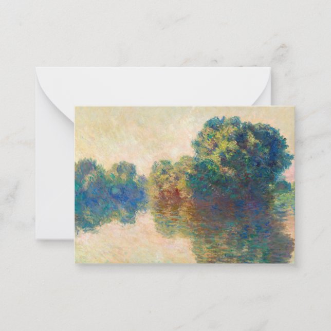 Seine in Giverny von Claude Monet Mitteilungskarte (Vorderseite)