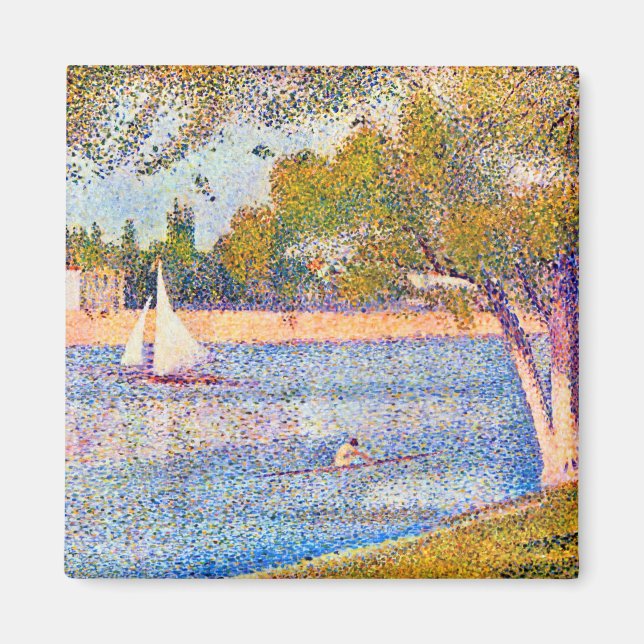 Seine in La Grande Jatte, Seurat Magnet (Vorne)