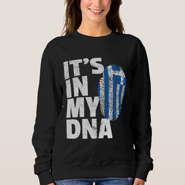 Seine in meinem DNA-Griechenland-Flaggen Prix Nati Sweatshirt (Vorderseite)