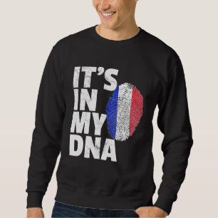 Seine in meiner DNA Französisch-Frankreich-Flagge  Sweatshirt