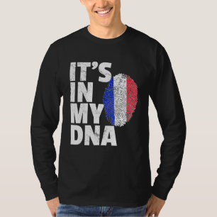 Seine in meiner DNA Französisch-Frankreich-Flagge  T-Shirt