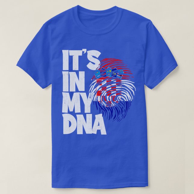 SEINE IN MEINER DNA Kroatien Fahne Männer Frauen K T-Shirt (Design vorne)
