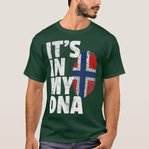 SEINE IN MEINER DNA Norwegische Flagge Priester Mä T-Shirt
