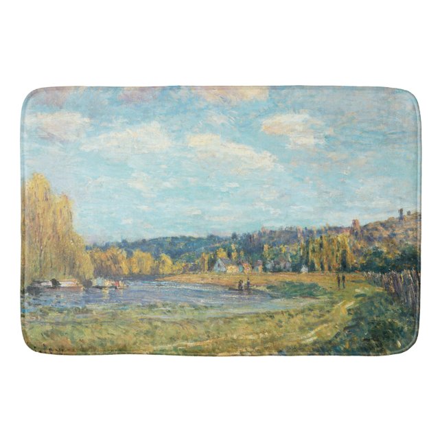 Seine in Saint-Cloud Alfred Sisley Badematte (Vorderseite)