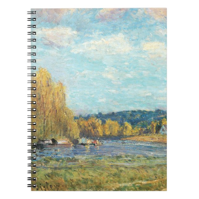 Seine in Saint-Cloud Alfred Sisley Notizblock (Vorderseite)