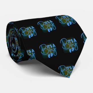 Seine jungen Blue Black Baby Footprints von Neck T Krawatte