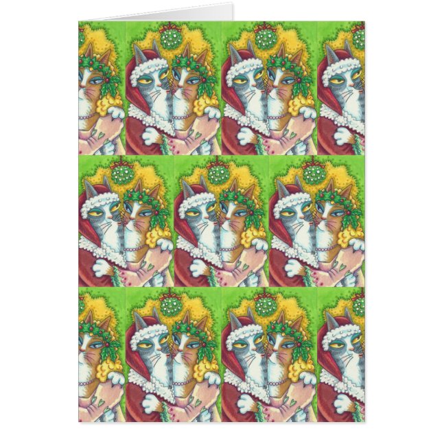 SEINE KATZEN N' FITZ, SANTA CHRISTMAS GREETING CAR (Vorne)