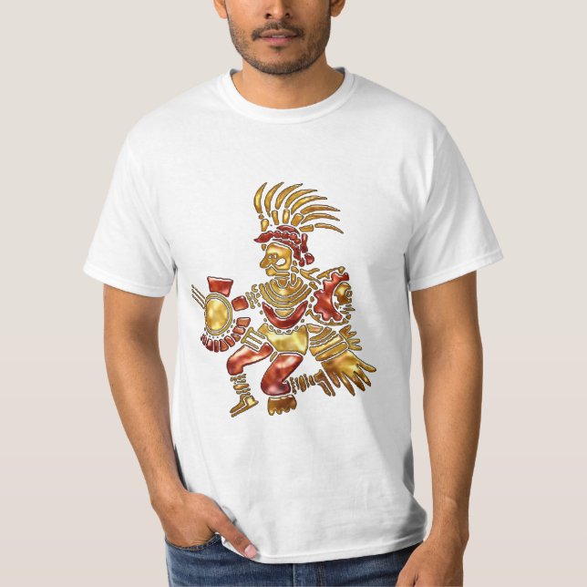 SEINE KOMMENDE Aztec-Indianerapparel T-Shirt (Vorderseite)