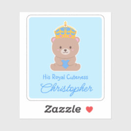 Seine Königlichkeit | Funny Niedlich Personalisier Aufkleber