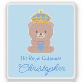 Seine Königlichkeit | Funny Niedlich Personalisier Aufkleber