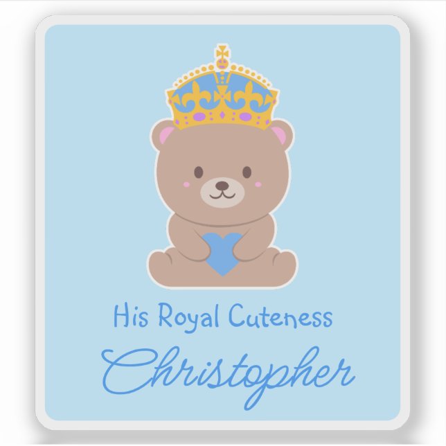 Seine Königlichkeit | Funny Niedlich Personalisier Aufkleber (Vorderseite)