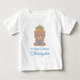 Seine Königlichkeit | Funny Niedlich Personalisier Baby T-shirt