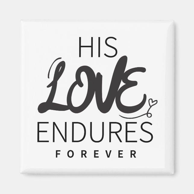 Seine Liebe Evangelische Grafik Jesus Art Gottes E Magnet (Vorne)