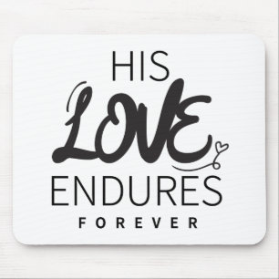 Seine Liebe hält für immer Evangeliumsgrafik Gotte Mousepad