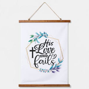 Seine Liebe Versage nie Wandteppich Mit Holzrahmen