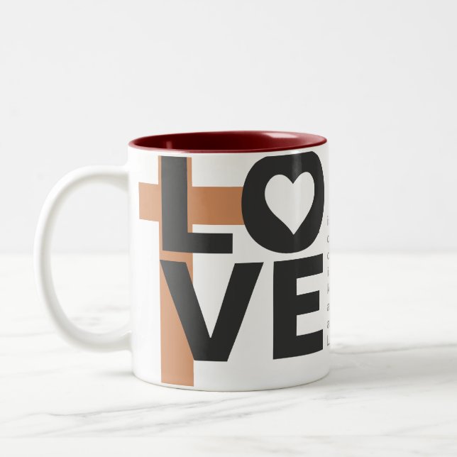 Seine Liebe versagt nie Tasse (Links)
