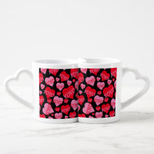 Seine Liebe XOXO Herz rosa rosa Muster Schwarz