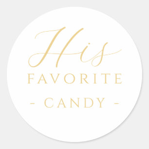 Seine Lieblings-Candy-Leckerei Sticker Gold Weddin