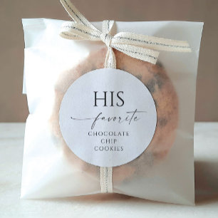 Seine liebste Gastgeschenk Hochzeit bearbeitbare R Runder Aufkleber