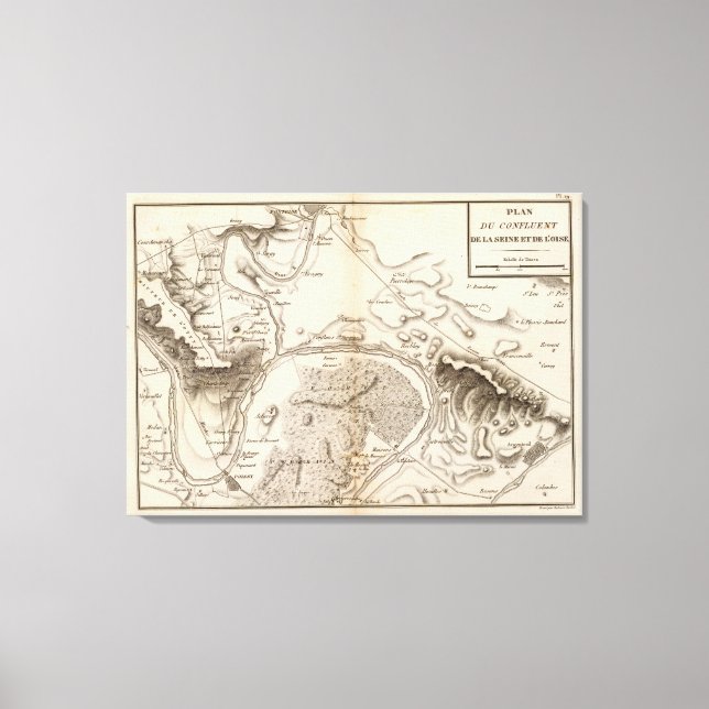 Seine, l'Oise Leinwanddruck (Vorderseite)