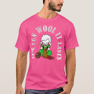 Seine lustige Wolle hält Niedlich Knitterschaf T-Shirt