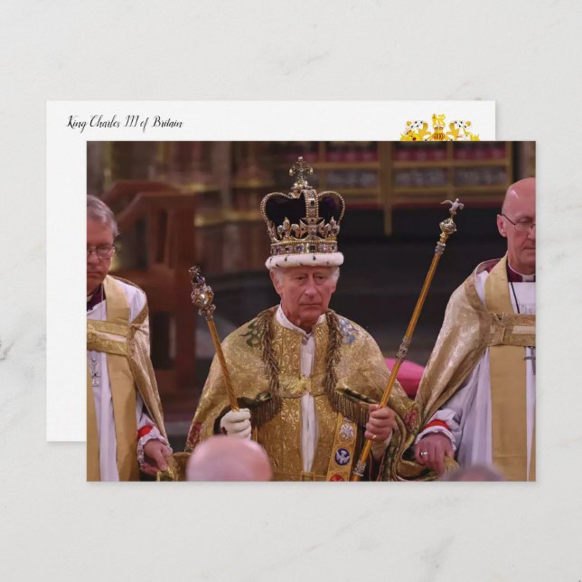 Seine Majestät Charles III Postcard Postkarte (Vorne/Hinten)