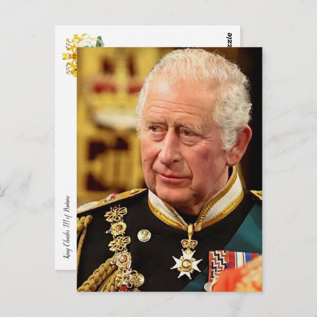 Seine Majestät Charles III Postcard Postkarte (Vorne/Hinten)