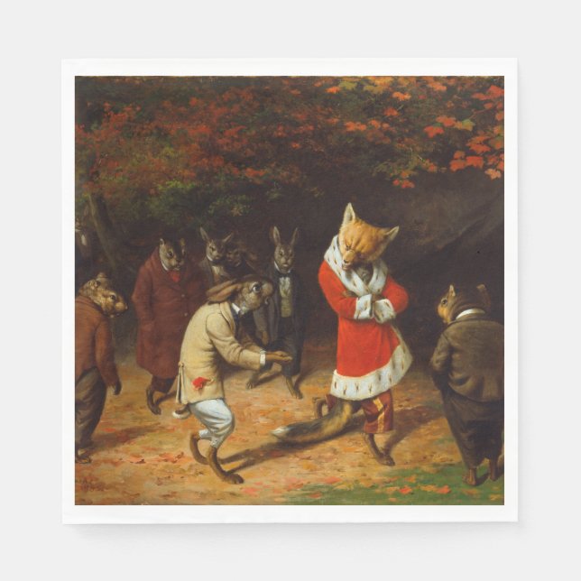 Seine Majestät erhält (von William Holbrook Beard) Serviette (Vorderseite)