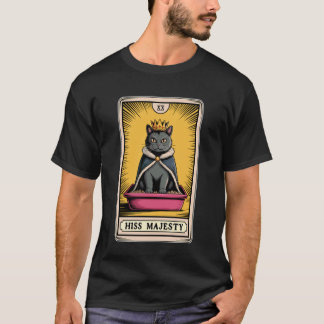 Seine Majestät Katzen-Tarotkarten-Katzenklo Lustig T-Shirt