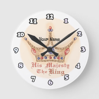 Seine Majestät König Runde Wanduhr