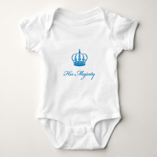 Seine Majestät Text-Design mit einer alten Krone Baby Strampler