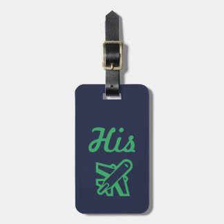 Seine Marine und Green Luggage Tag Gepäckanhänger