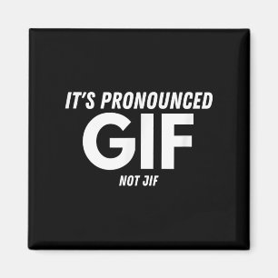 Seine markierte Gif nicht Jif Funny Text Ironic In Magnet