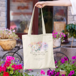 Seine Merken sind neue Wildblumen Bibel Custom Tragetasche