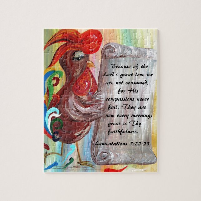 Seine Mitleiden sind jeden Morgen neu Puzzle (Vertikal)