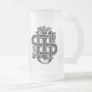 SEINE Monogramm-mattierte GlasTasse Mattglas Bierglas