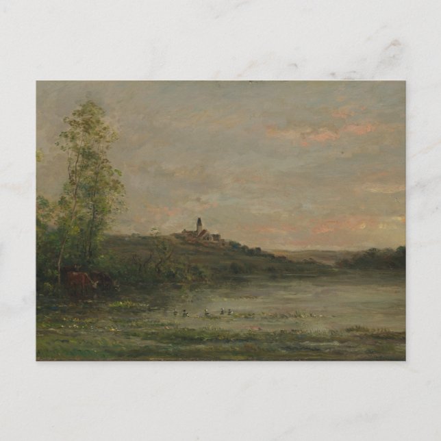 Seine Morning Charles-François Daubigny Print Postkarte (Vorderseite)