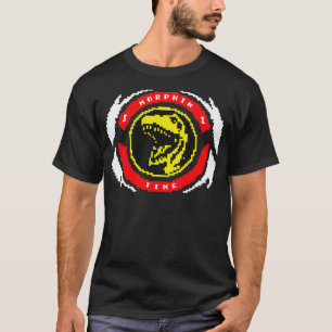 Seine Morphin Time T Rex 8 Bit Pixel Kunst T-Shirt