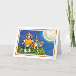 SEINE N' FITZ KATZEN, TRICK ODER BEHANDELN FUNNY H FEIERTAGSKARTE