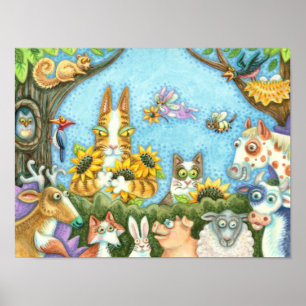 SEINE N' FITZ KATZEN UND MENAGERIE DER FREUNDE, FU POSTER