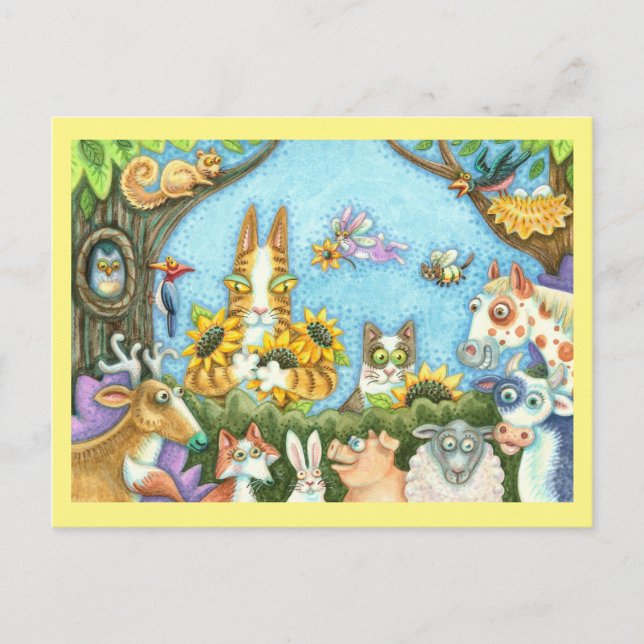 SEINE N' FITZ KATZEN UND MENAGERIE DER FREUNDE, FU POSTKARTE (Vorderseite)