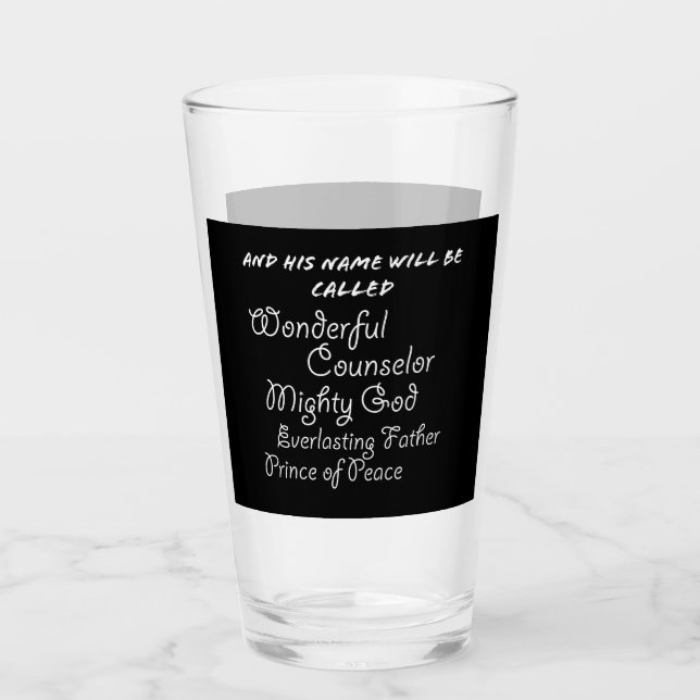 Seine Namen passen mit Namen oder Initialen! Glas (Vorderseite)