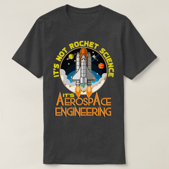 Seine nicht-Raketentechnik ist die Luftfahrttechni T-Shirt (Design vorne)