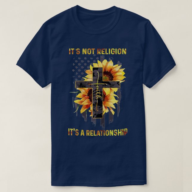 Seine nicht religiöse Beziehung ist Sonnenblume Je T-Shirt (Design vorne)