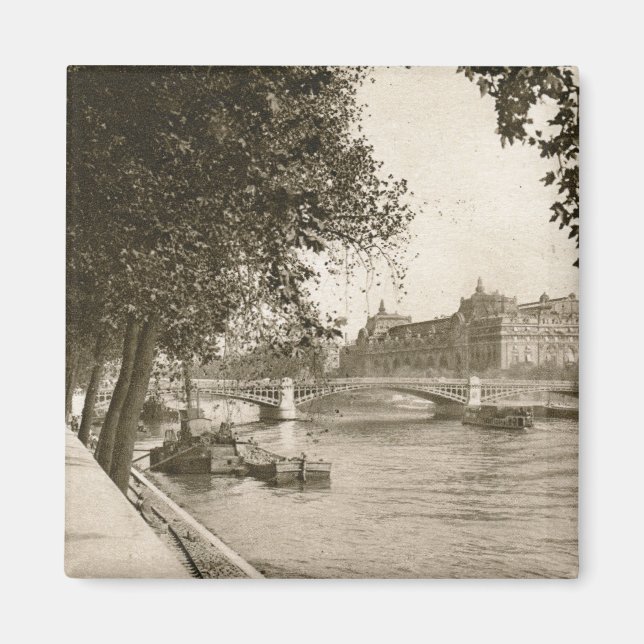 Seine, Paris, Frankreich Vintag Magnet (Vorne)