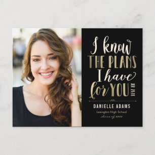 Seine Pläne Abschluss Ankündigung Postkarte