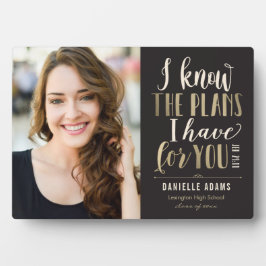 Seine Pläne Abschluss halten Desktop Plaque Fotoplatte