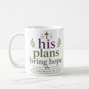 Seine Pläne bringen Hoffnung Christliche Zitate Sa Kaffeetasse