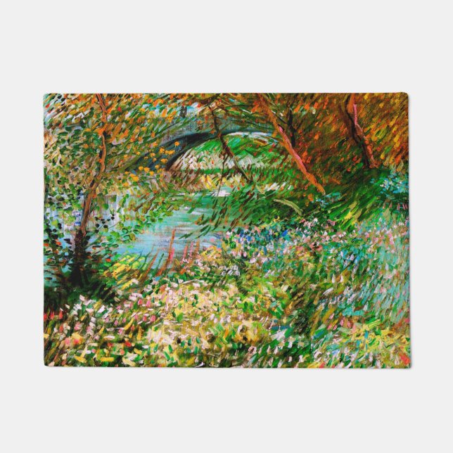 Seine Pont de Clichy Spring Van Gogh Fine Fußmatte (Vorderseite)