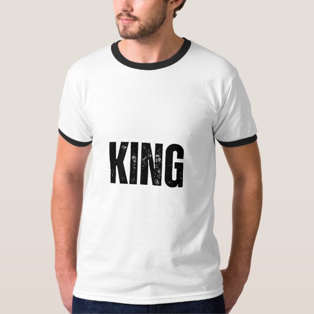 Seine Queen & Her King-Tasse - Romantisches Match- T-Shirt (Vorderseite)